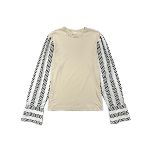 Contrast Shirt Sleeve Top