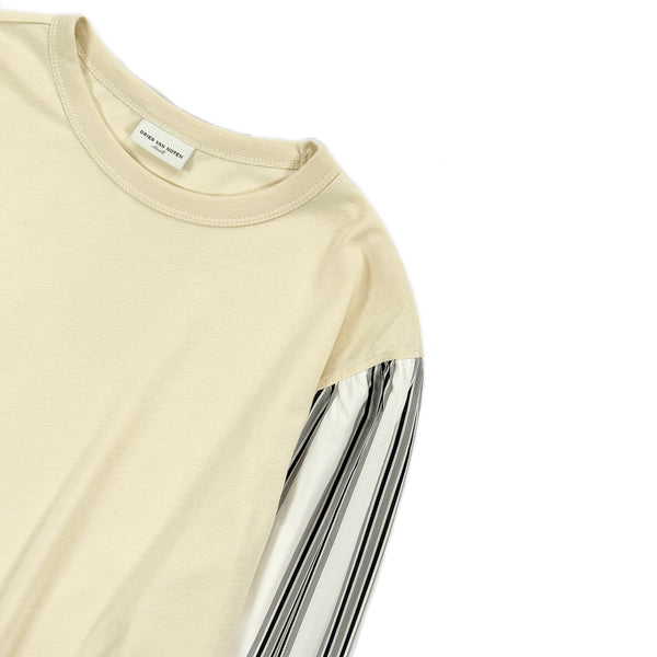 Contrast Shirt Sleeve Top