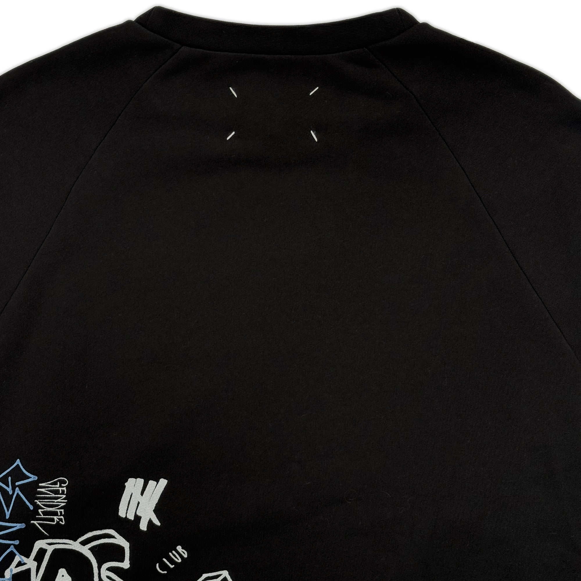 Grafiti Print  Sweatshirt – Black