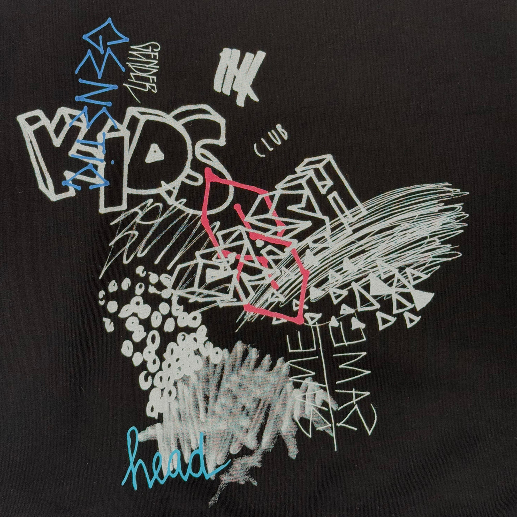 Grafiti Print  Sweatshirt – Black