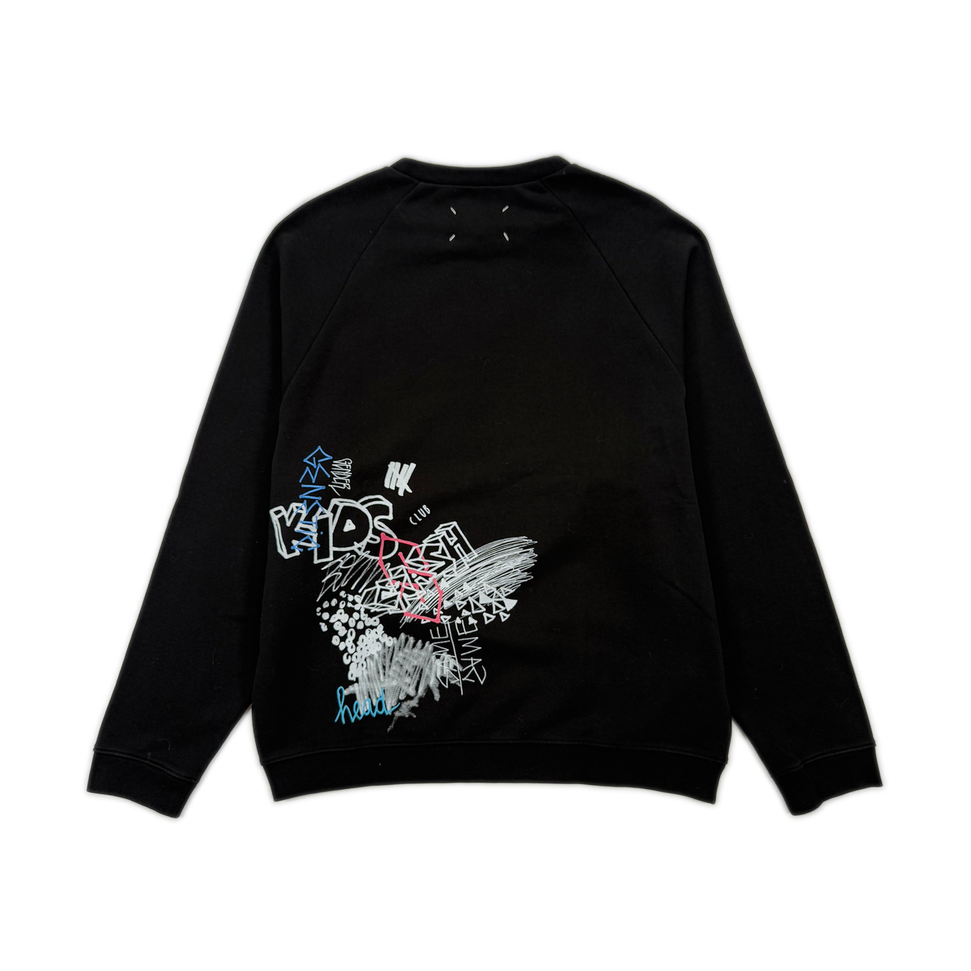 Grafiti Print  Sweatshirt – Black