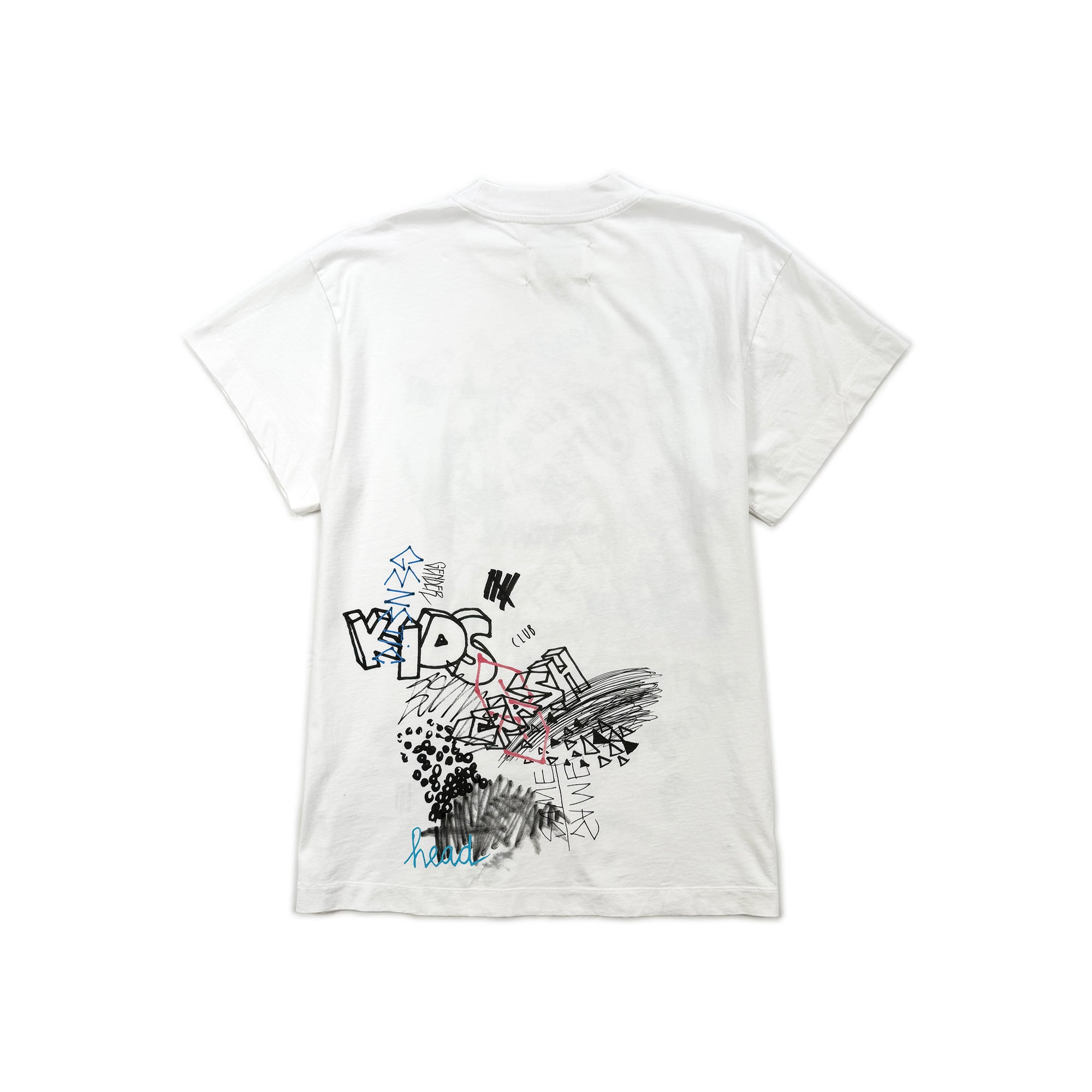 Grafiti Print T-shirt – White