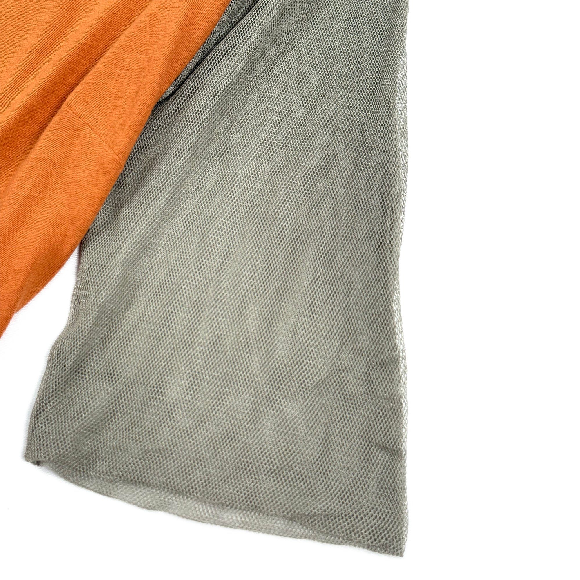 Mesh Sleeve Raglan Top –Burnt Sienna
