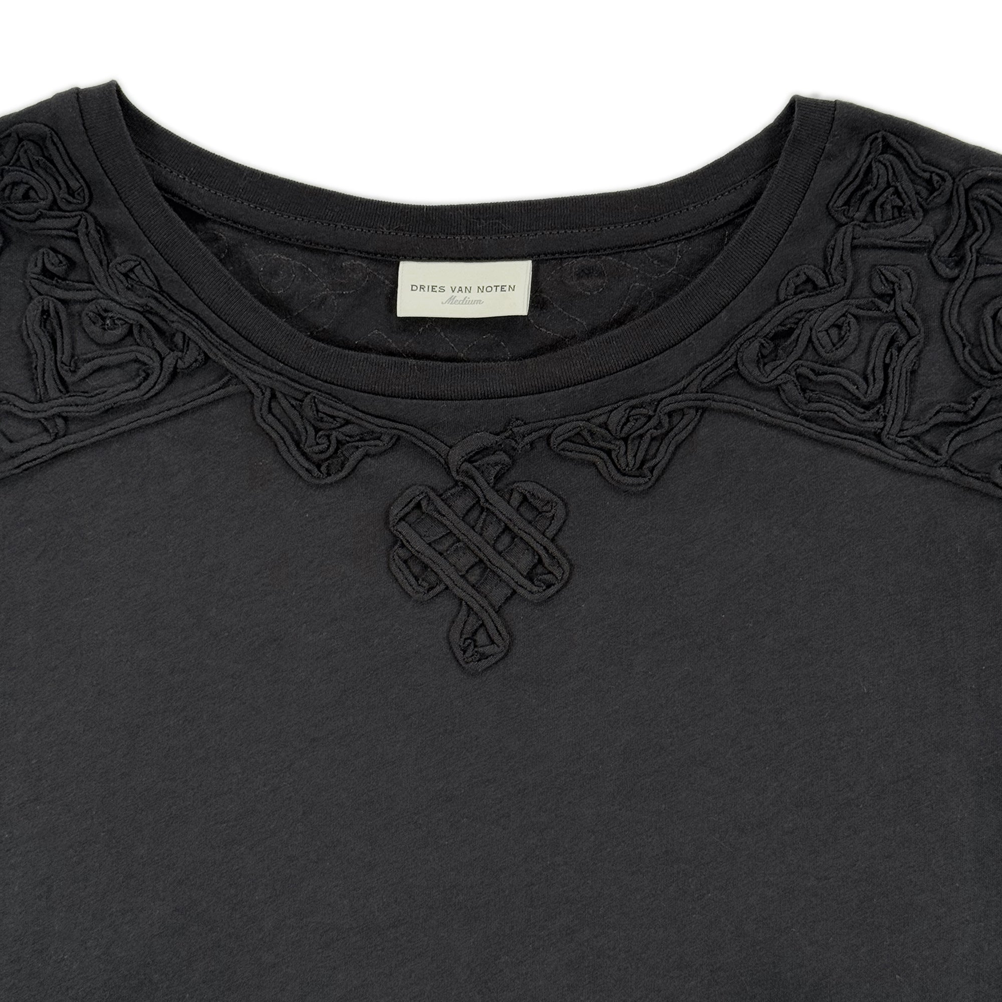 Textured Pattern Long Sleeve – Black