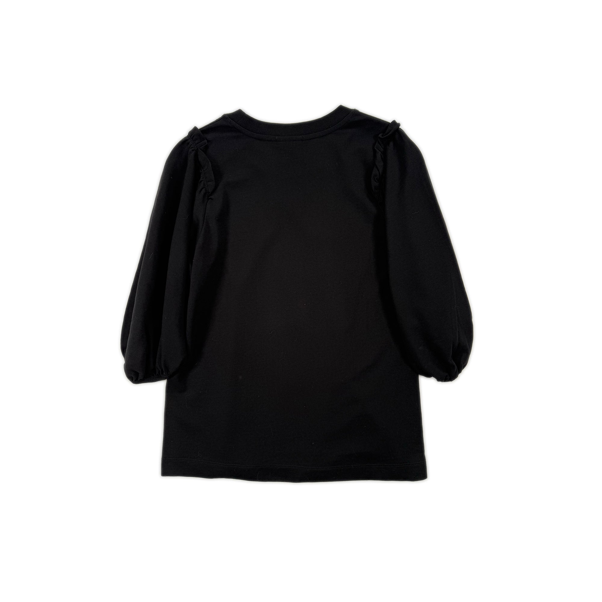 Bell Sleeve Frill T-shirt – Black