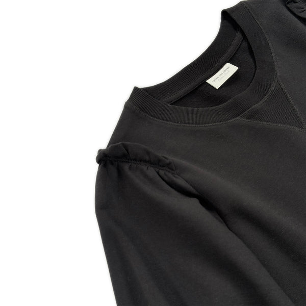 Bell Sleeve Frill T-shirt – Black