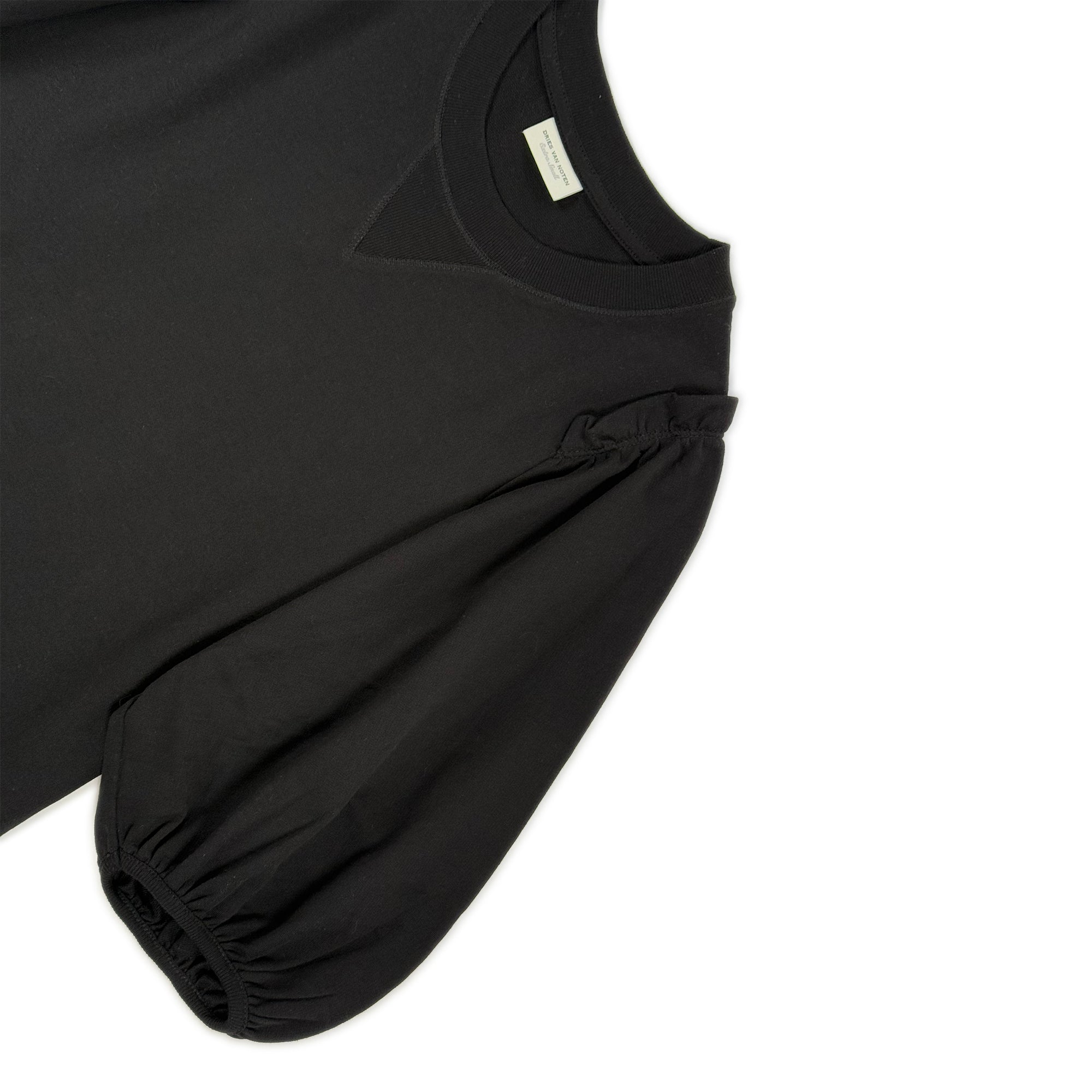 Bell Sleeve Frill T-shirt – Black
