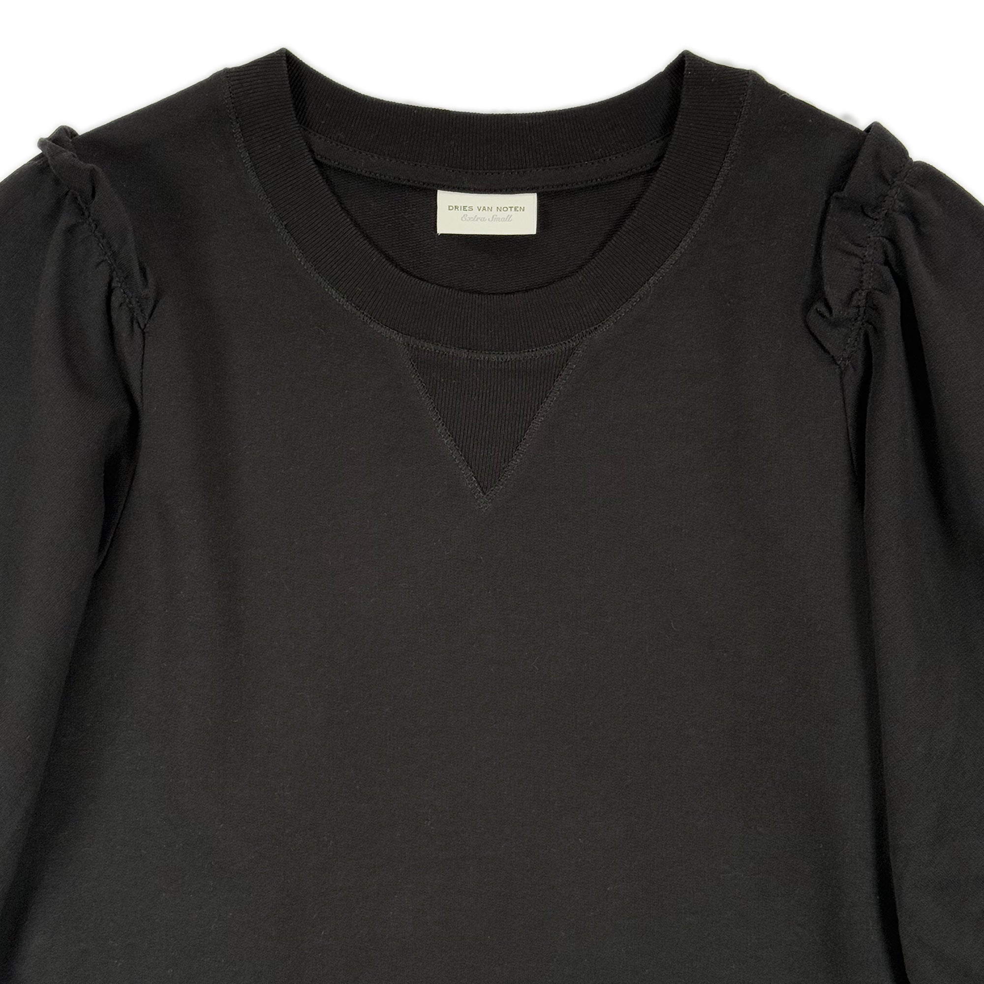 Bell Sleeve Frill T-shirt – Black