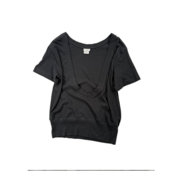 Deep Scoop T-shirt – Black