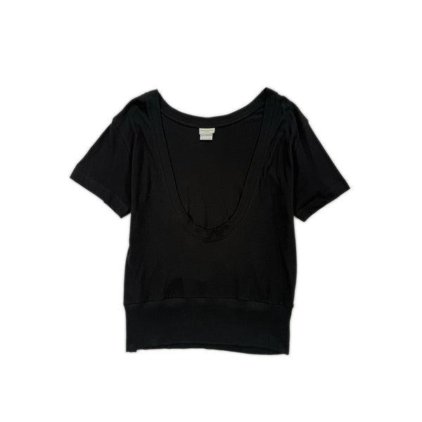Deep Scoop T-shirt – Black