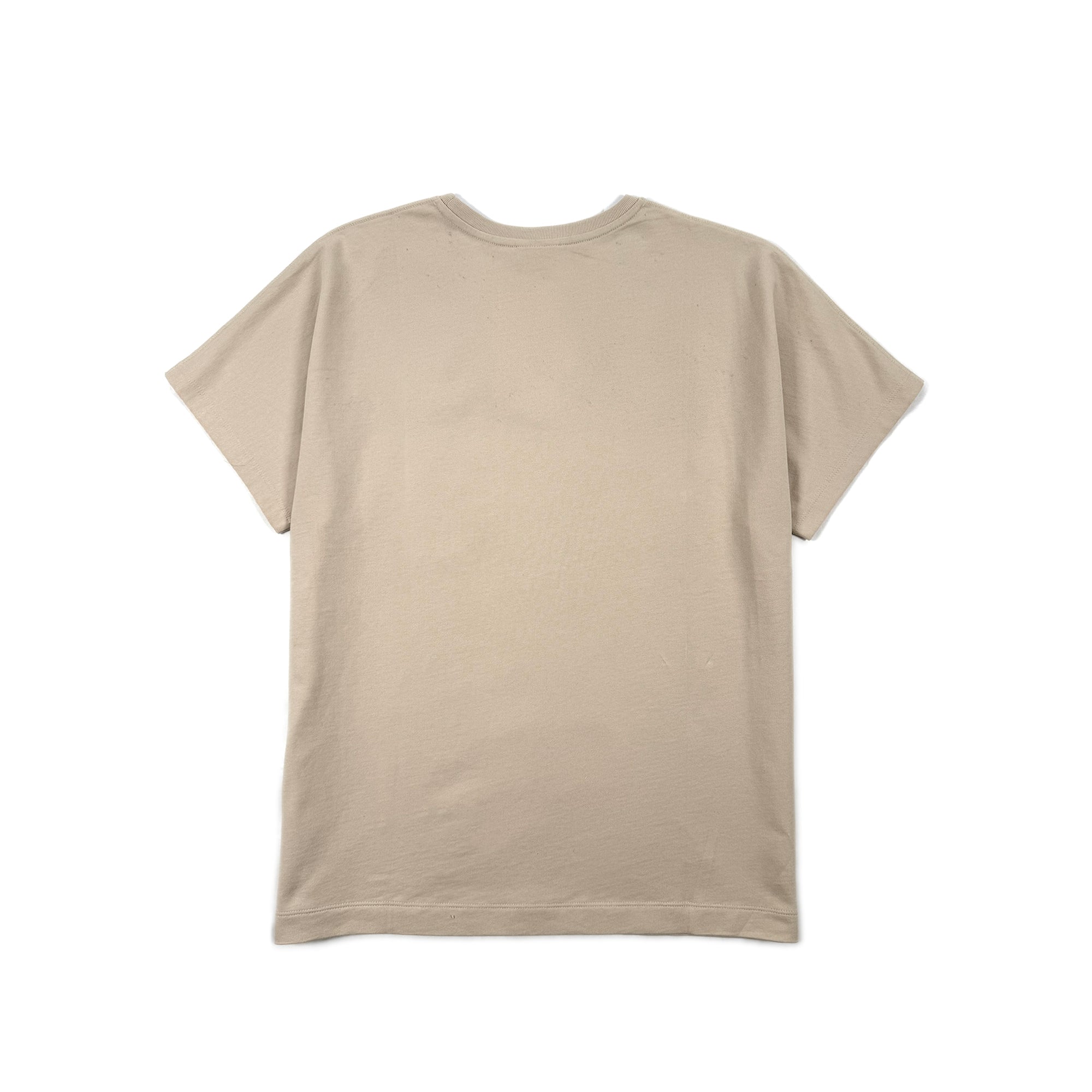 French Terry V-neck T-shirt – Beige