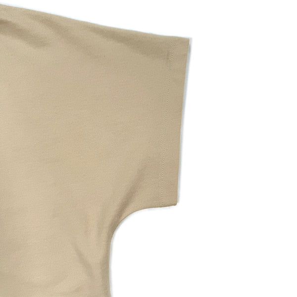 French Terry V-neck T-shirt – Beige