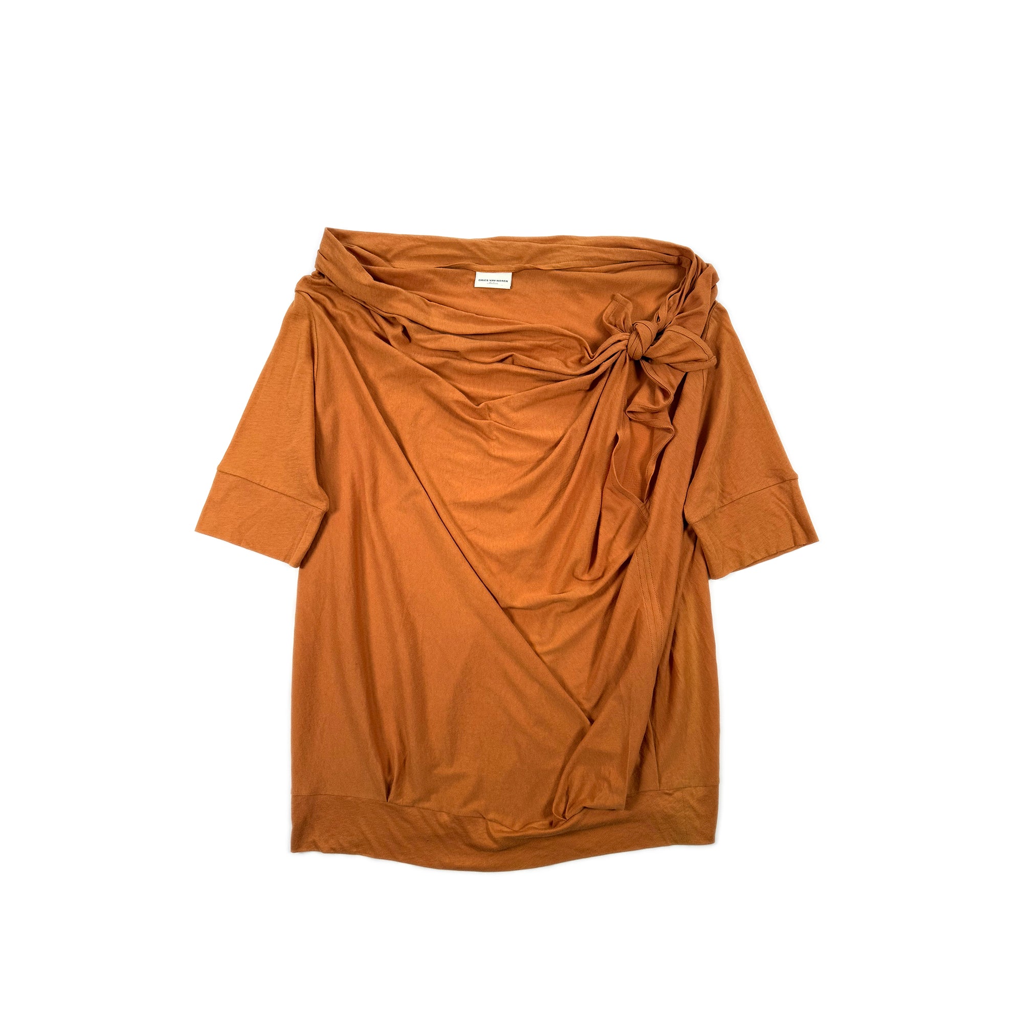 Knot Drape Top – Burnt Sienna