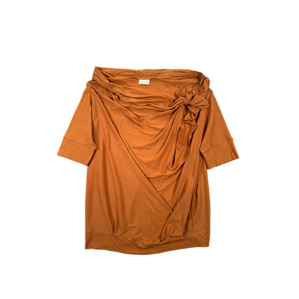 Knot Drape Top – Burnt Sienna