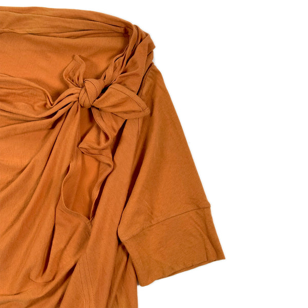Knot Drape Top – Burnt Sienna