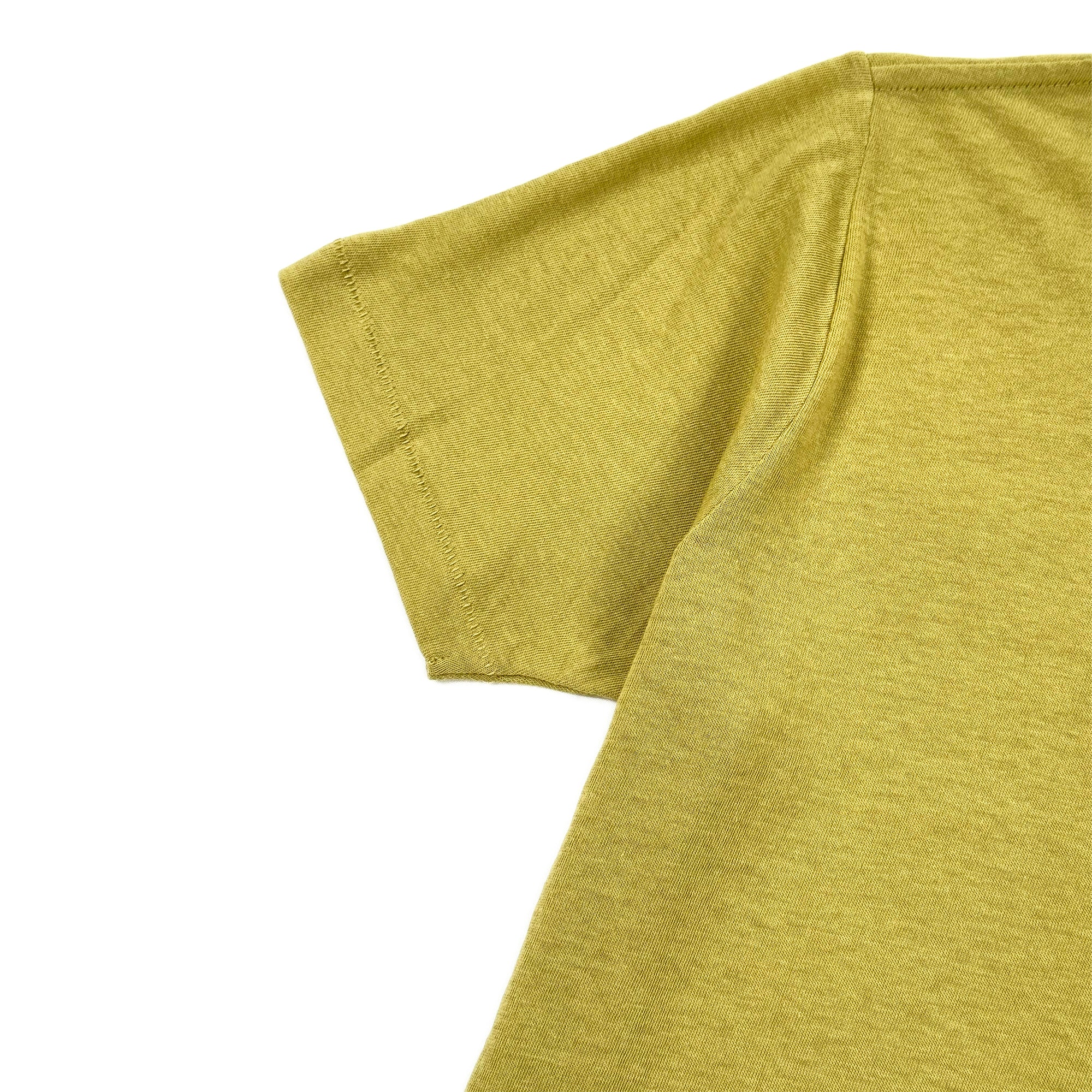 Fine Cotton V-neck T-Shirt – Washed Citron