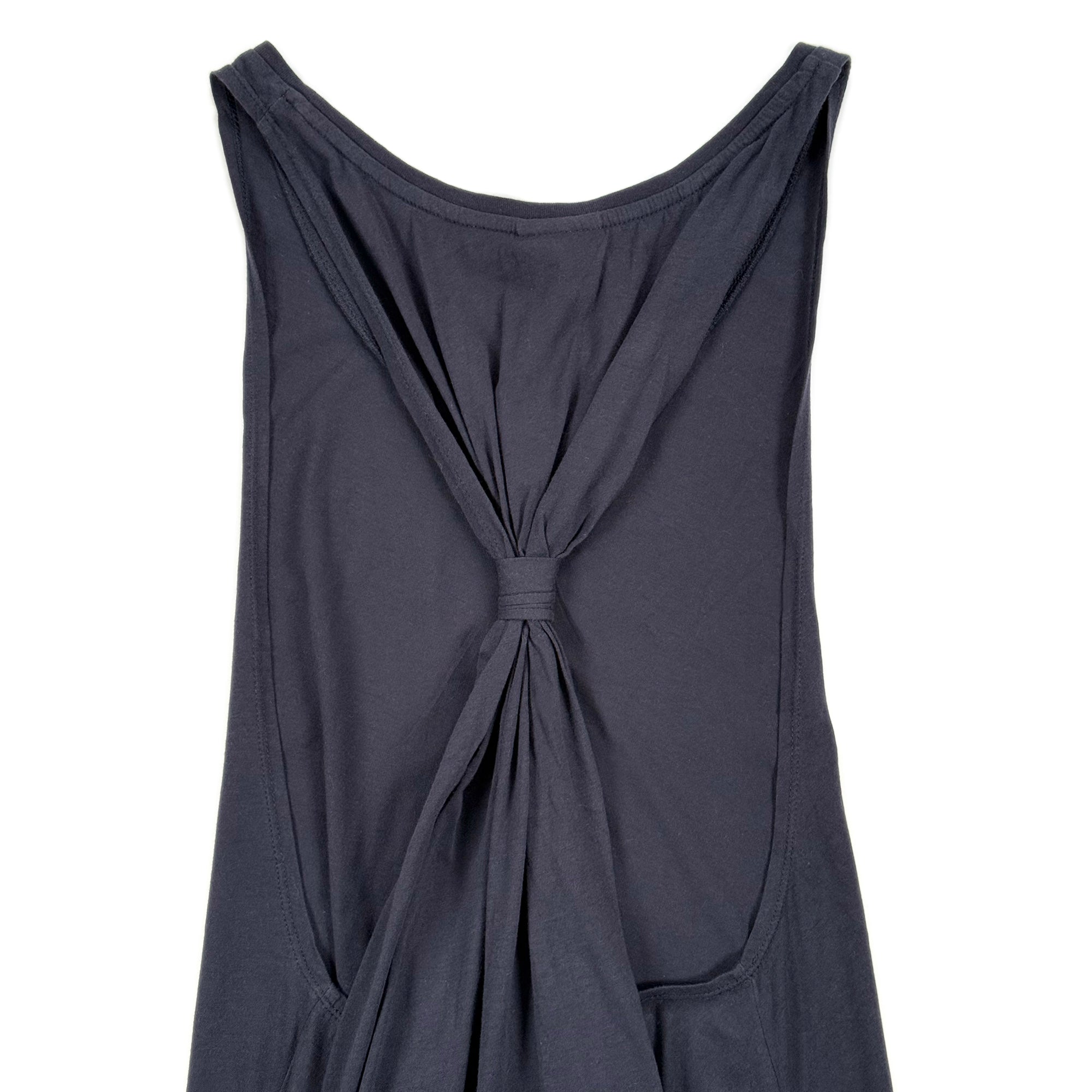 Knotted Back Singlet Dress – Navy