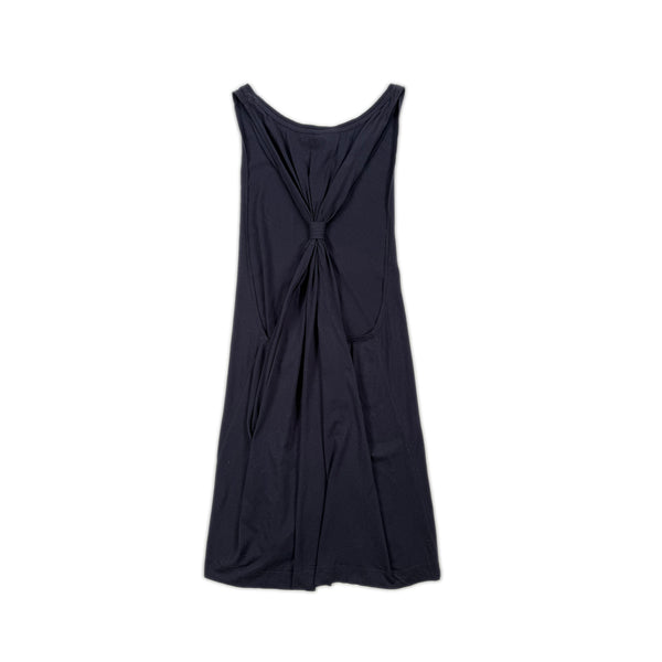 Knotted Back Singlet Dress – Navy