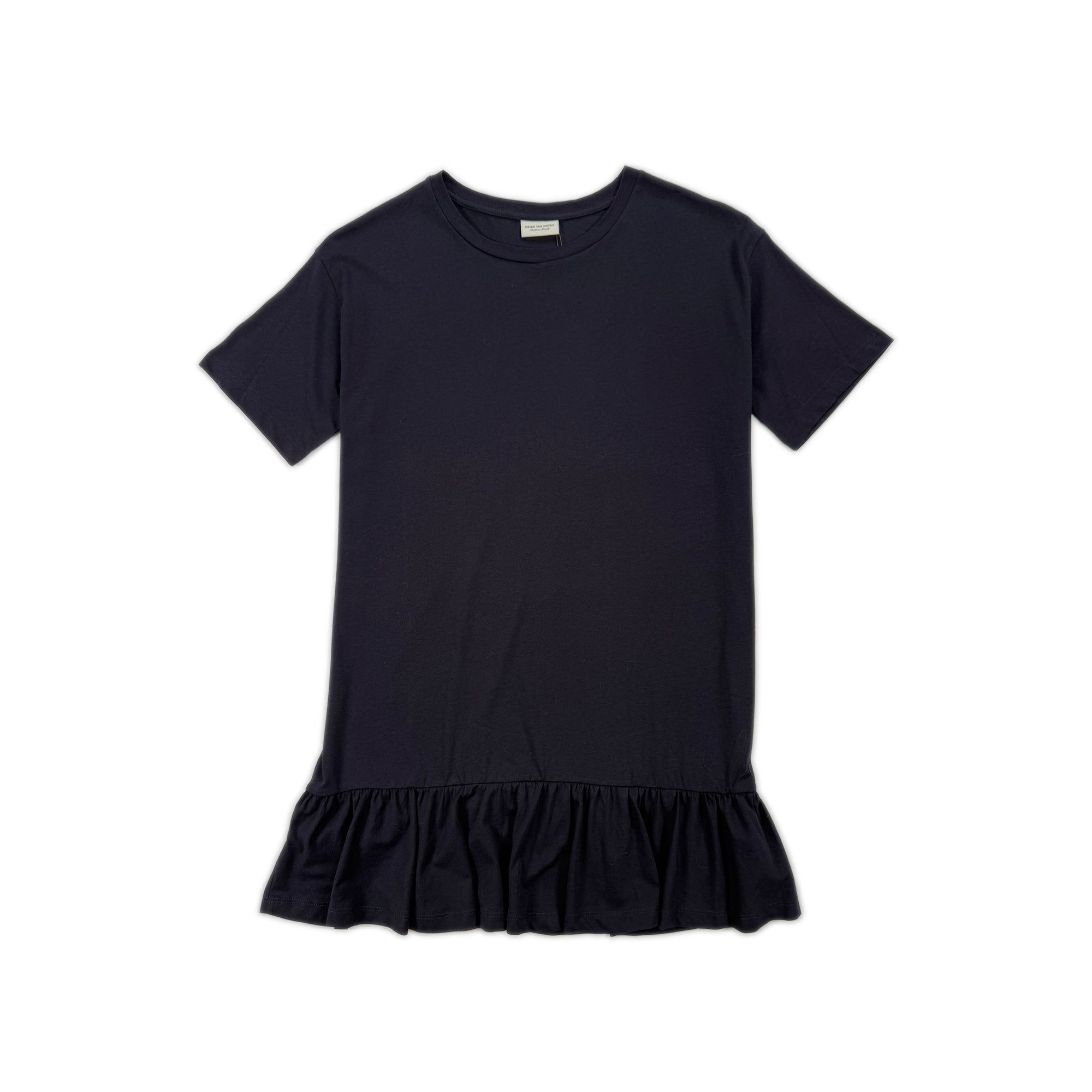 Frill Hem T-shirt Dress – Midnight