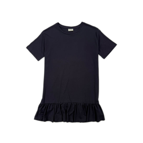 Frill Hem T-shirt Dress – Midnight