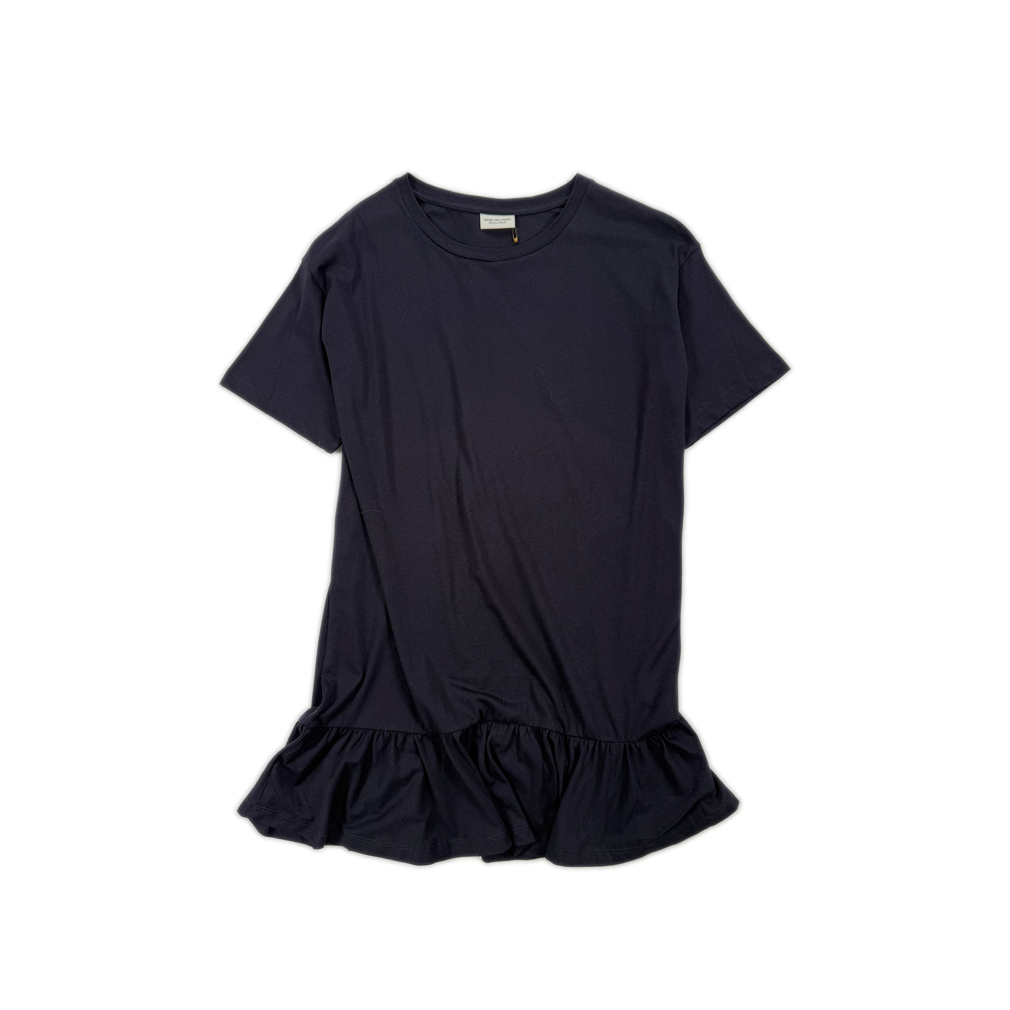 Frill Hem T-shirt Dress – Midnight