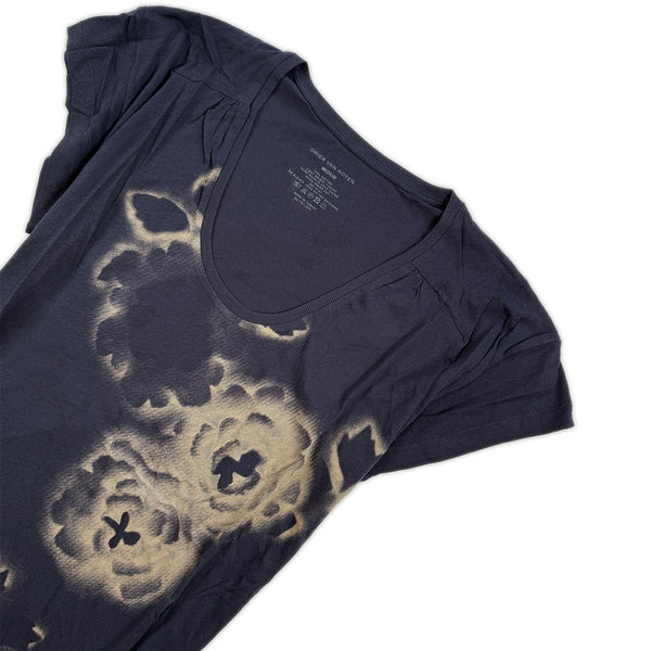 Floral Print T-shirt - Navy