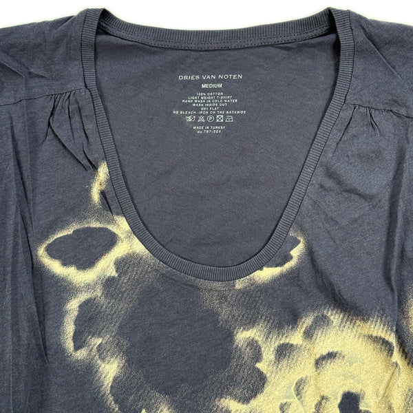 Floral Print T-shirt - Navy