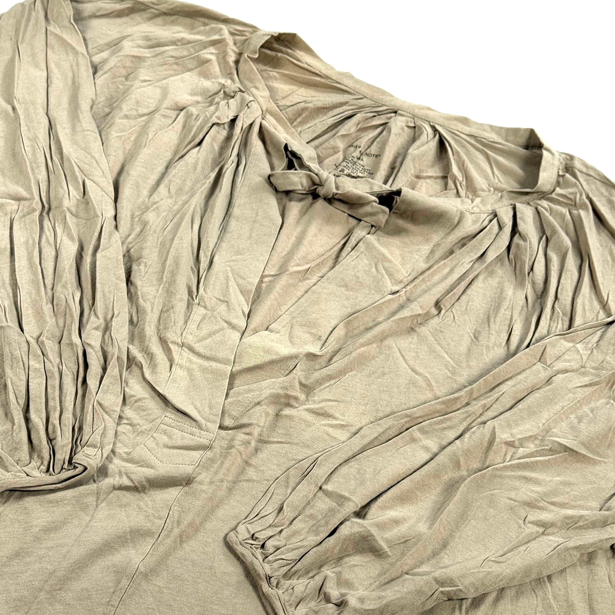 Boxy Gathered Neck-Tie Top