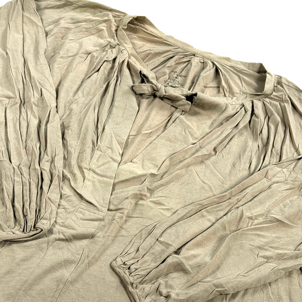 Boxy Gathered Neck-Tie Top