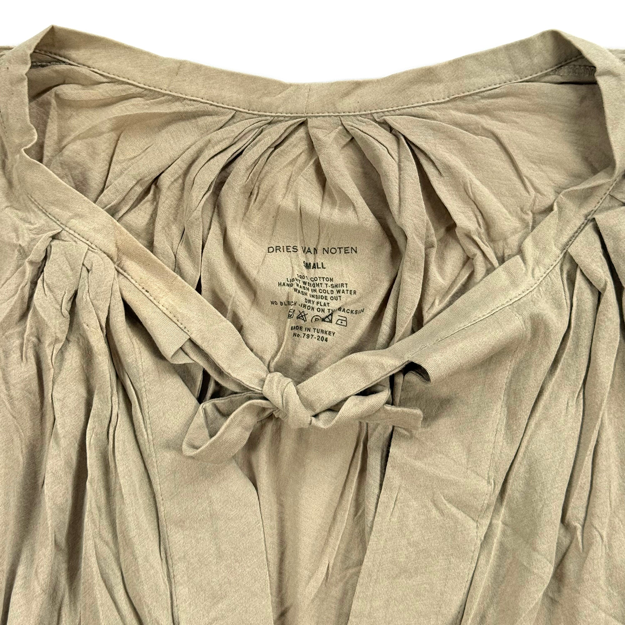 Boxy Gathered Neck-Tie Top