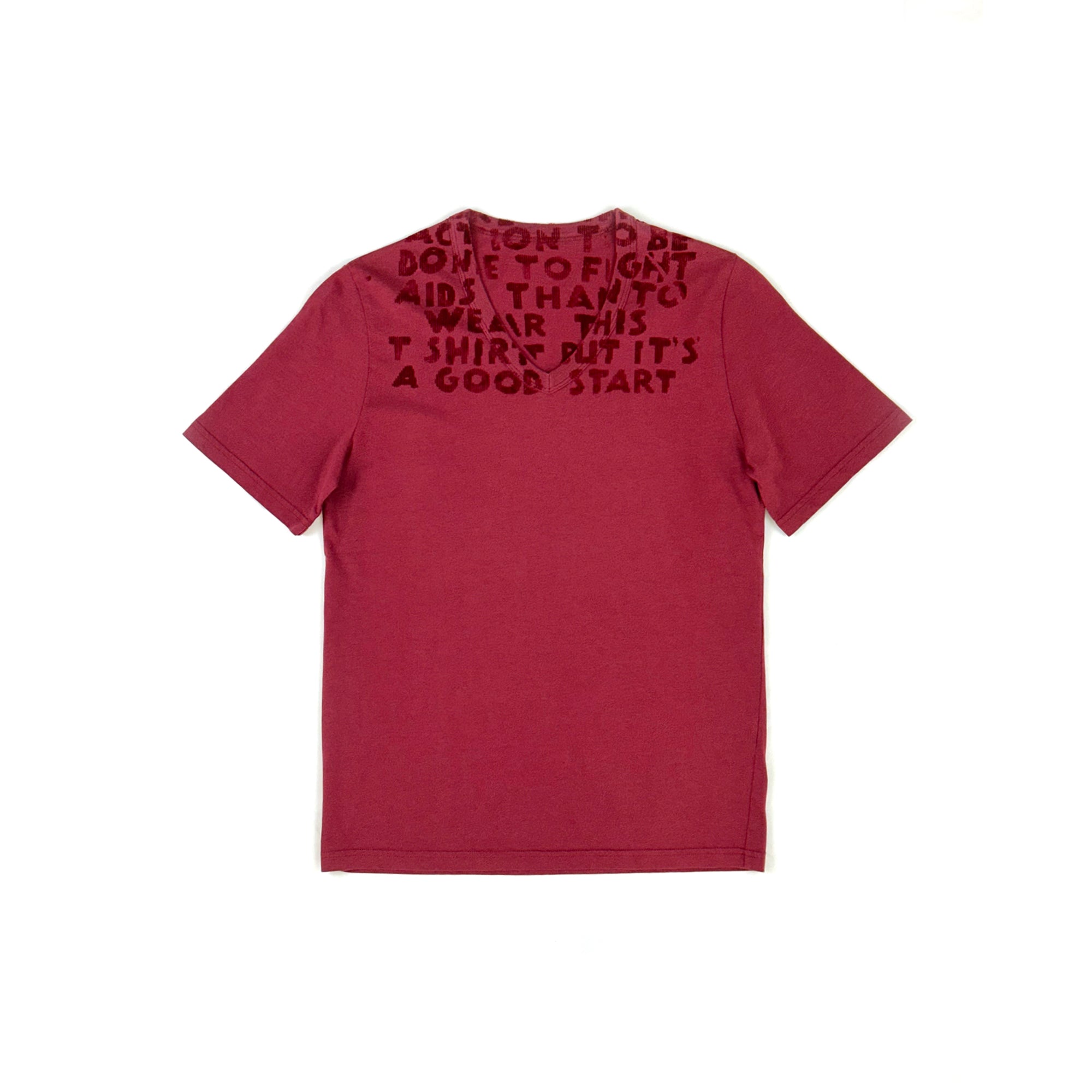 Aids Charity T-shirt Burgundy