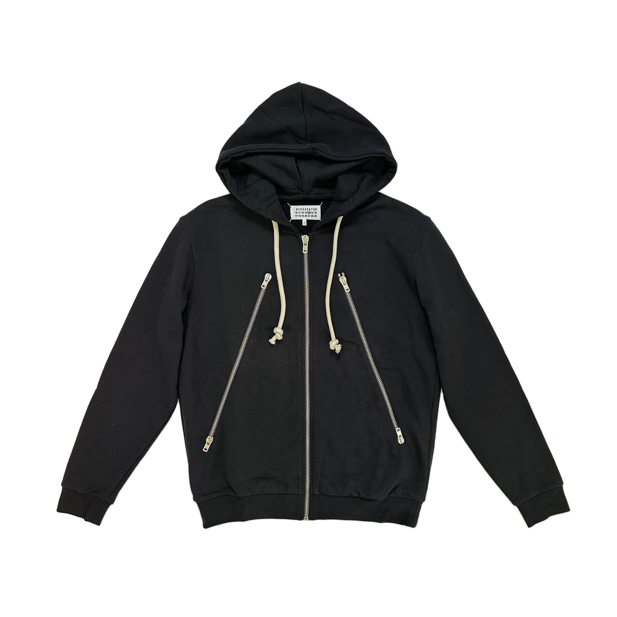 Triple Zip Hoodie - Black