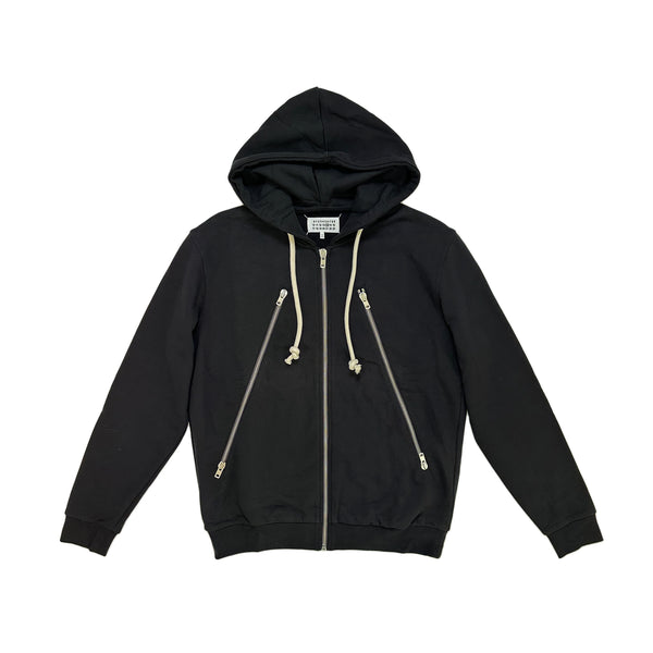 Triple Zip Hoodie - Black