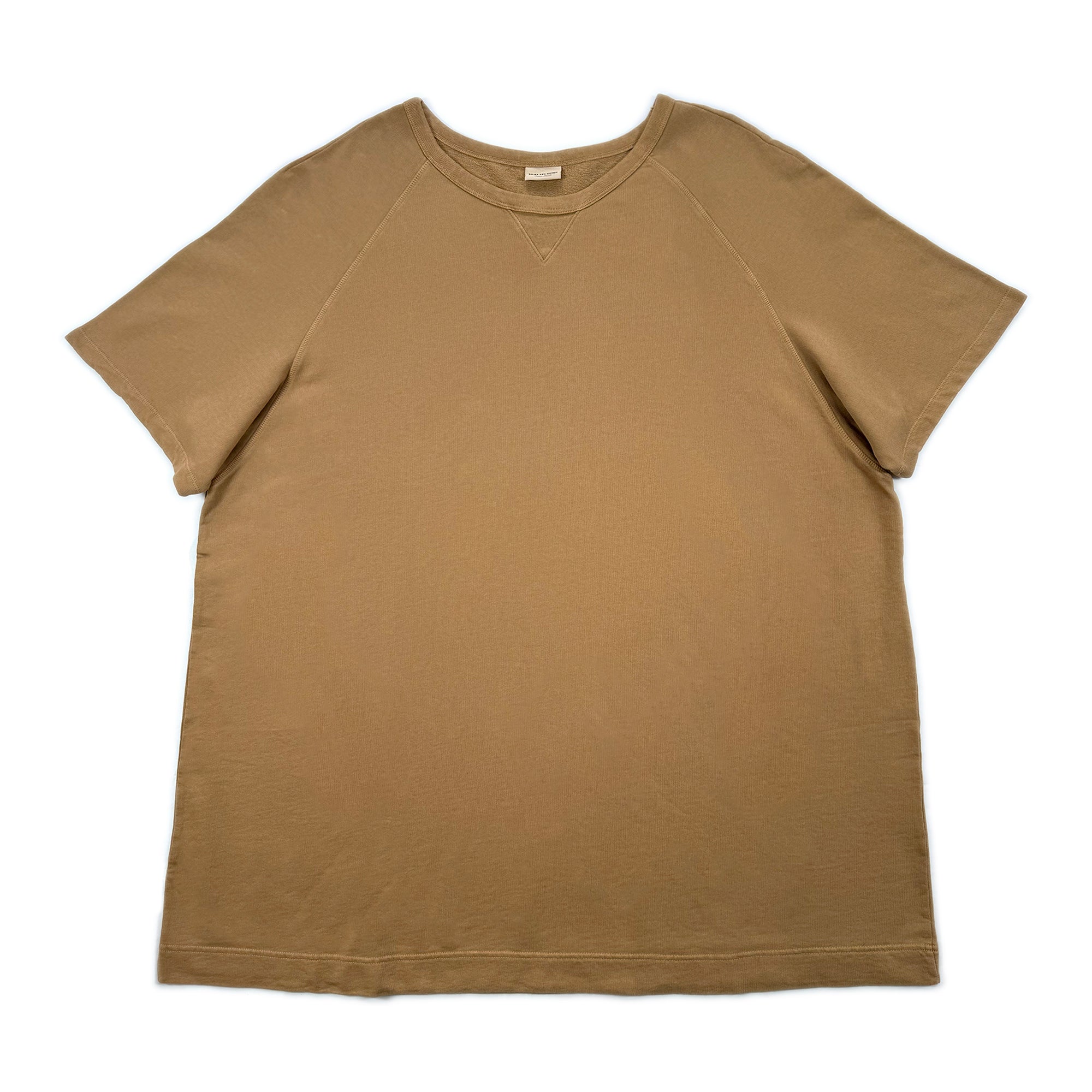 Oversized Fleece T-shirt Dress – Camel