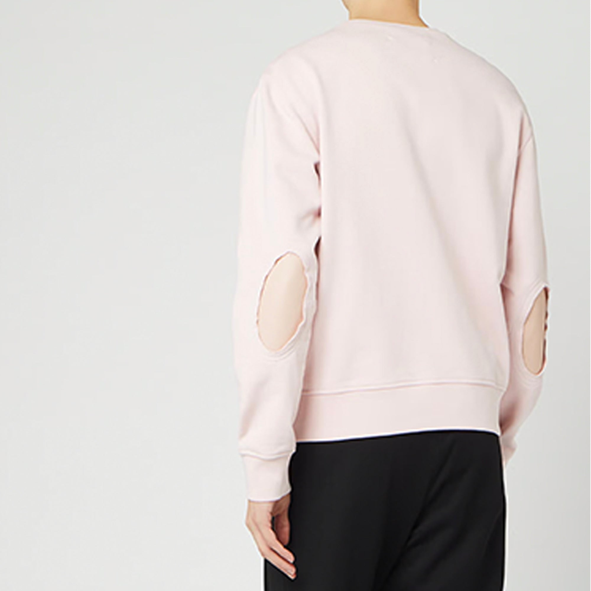 Elbow Patch Sweatshirt - Peony Pink