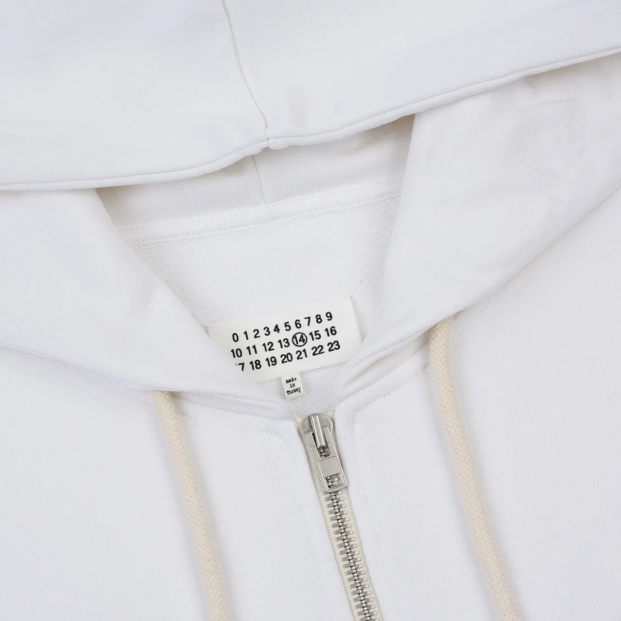 Triple Zip Hoodie - White