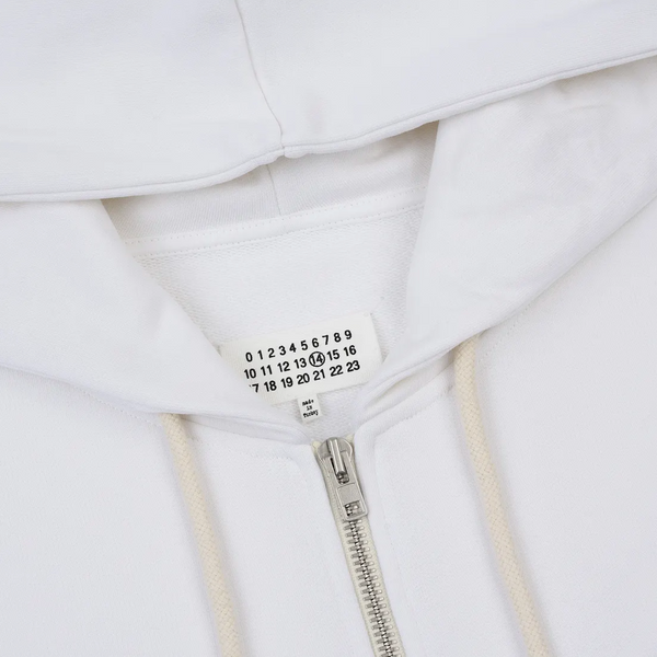 Triple Zip Hoodie - White