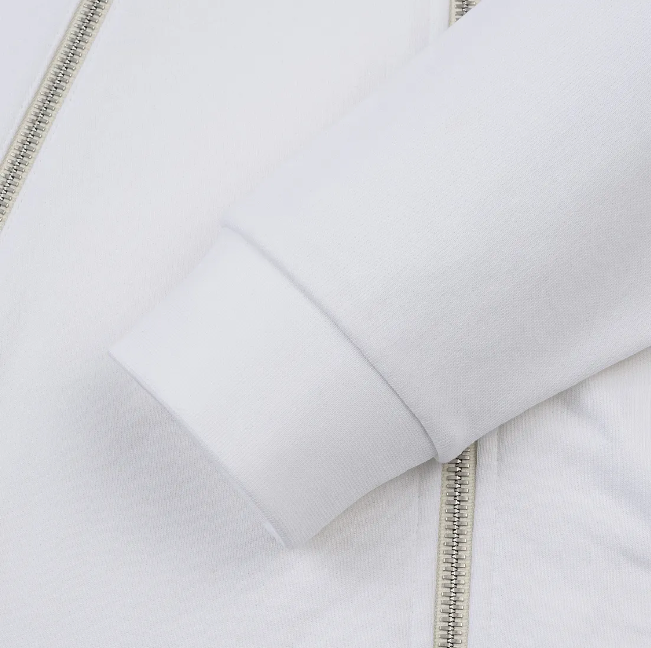 Triple Zip Hoodie - White