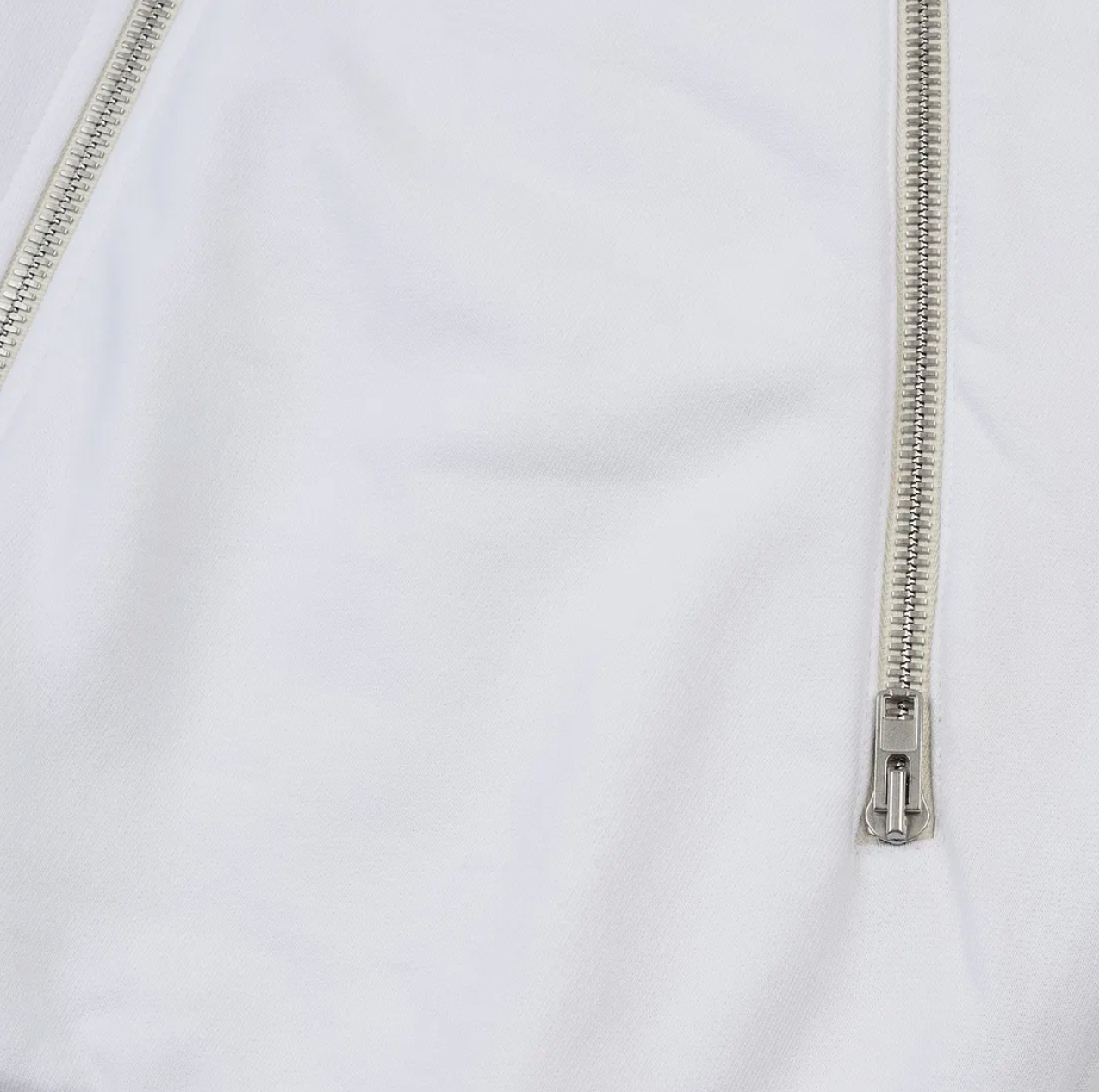 Triple Zip Hoodie - White