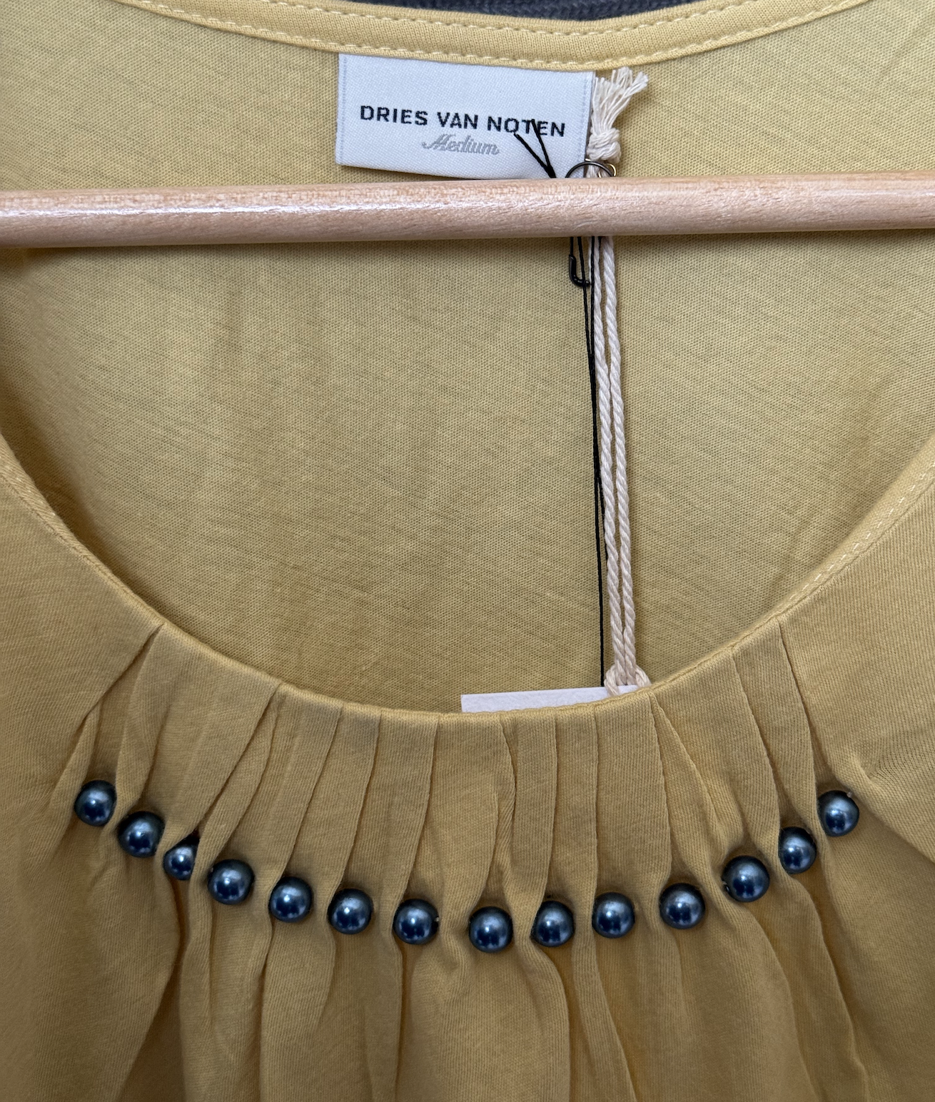 Beaded Long Sleeve - Mustard