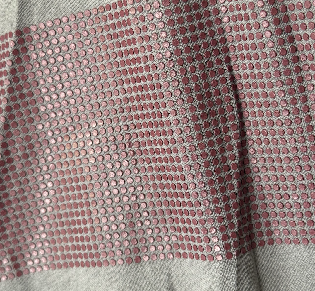 Dotted Stripe Henley - Charcoal