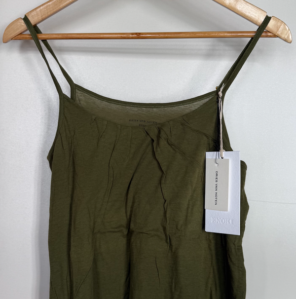 Fine Cotton Camisole - Olive