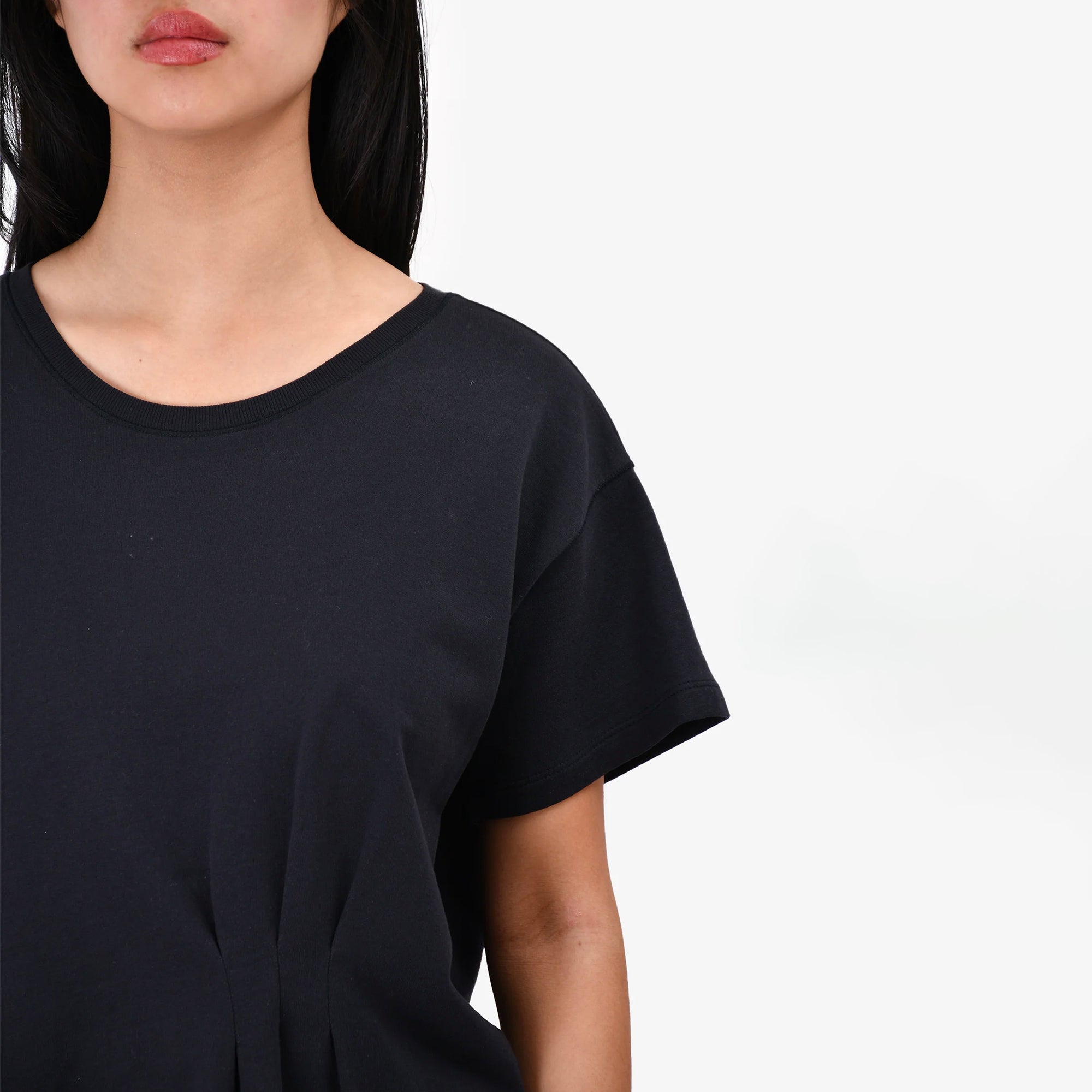Asymmetric Ruched Top – Navy
