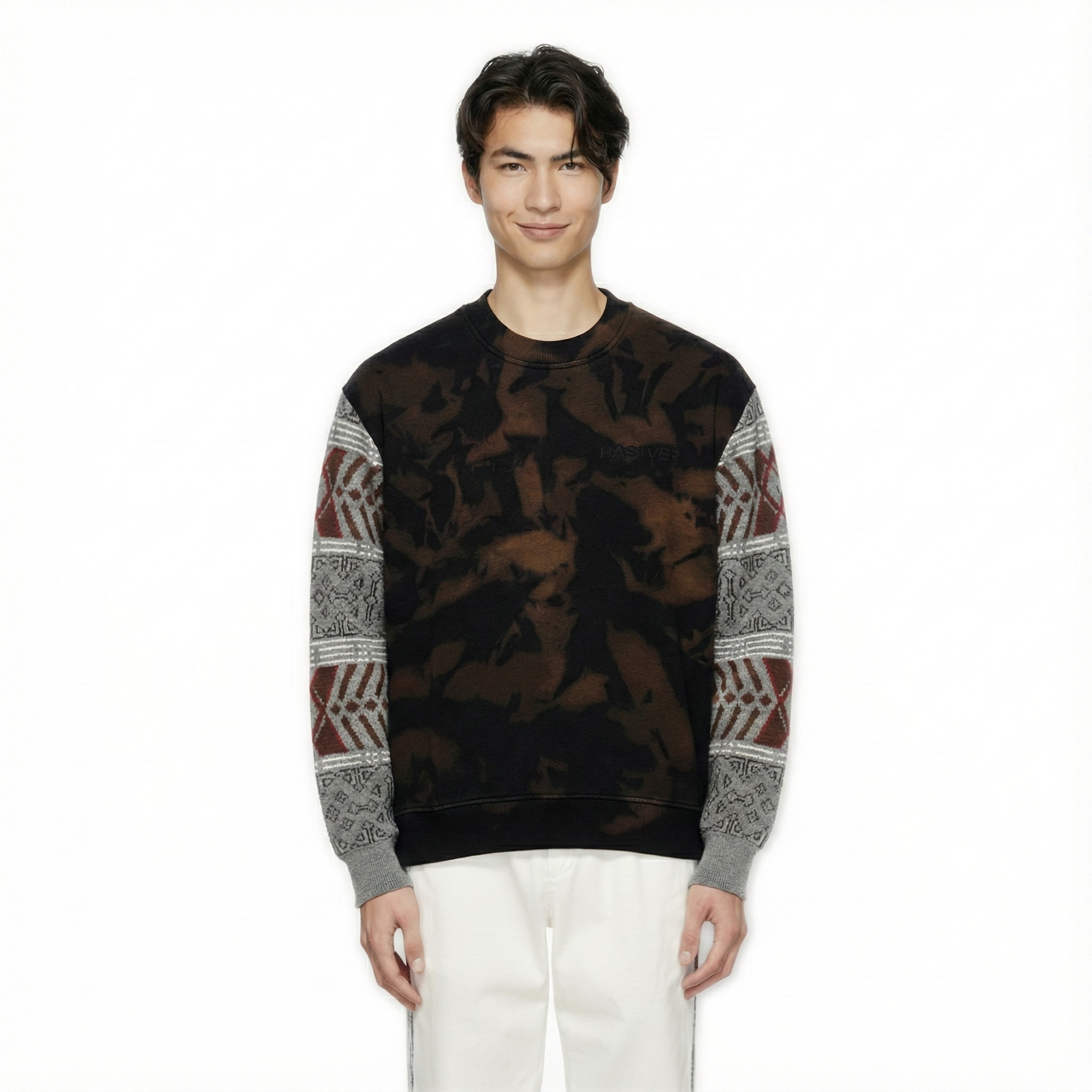 Bleached Crew Neck Sweatshirt