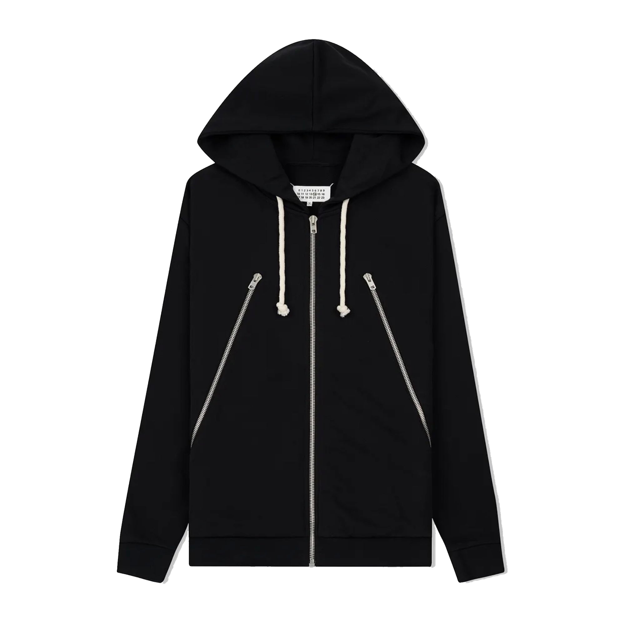 Triple Zip Hoodie - Black
