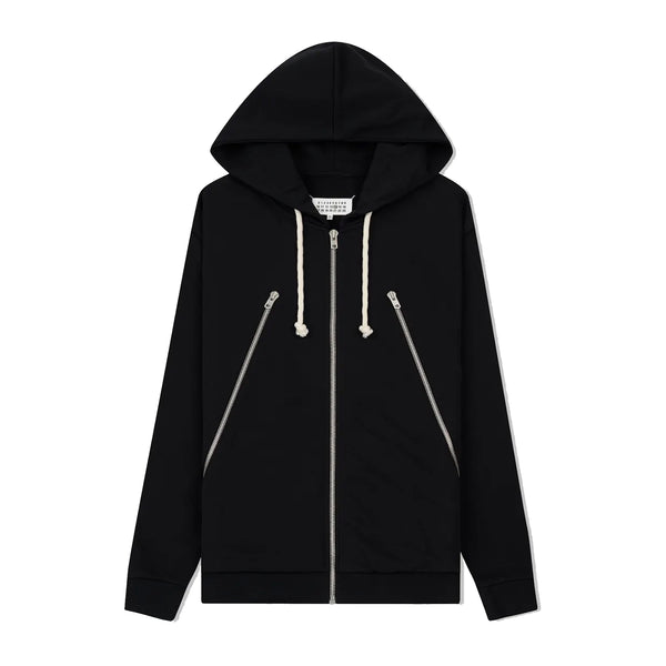 Triple Zip Hoodie - Black