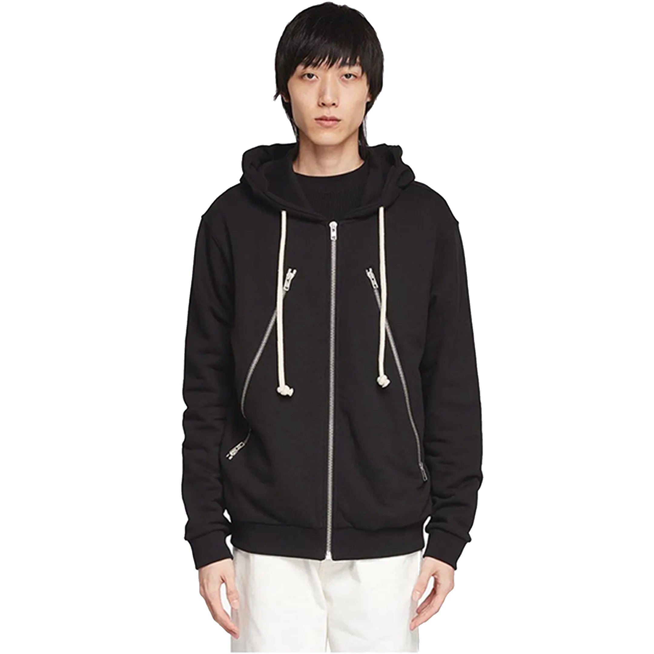 Triple Zip Hoodie - Black – enoki store