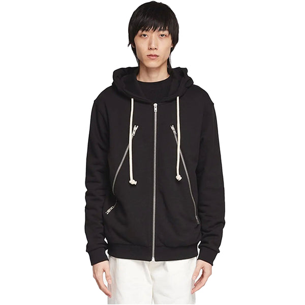 Triple Zip Hoodie - Black