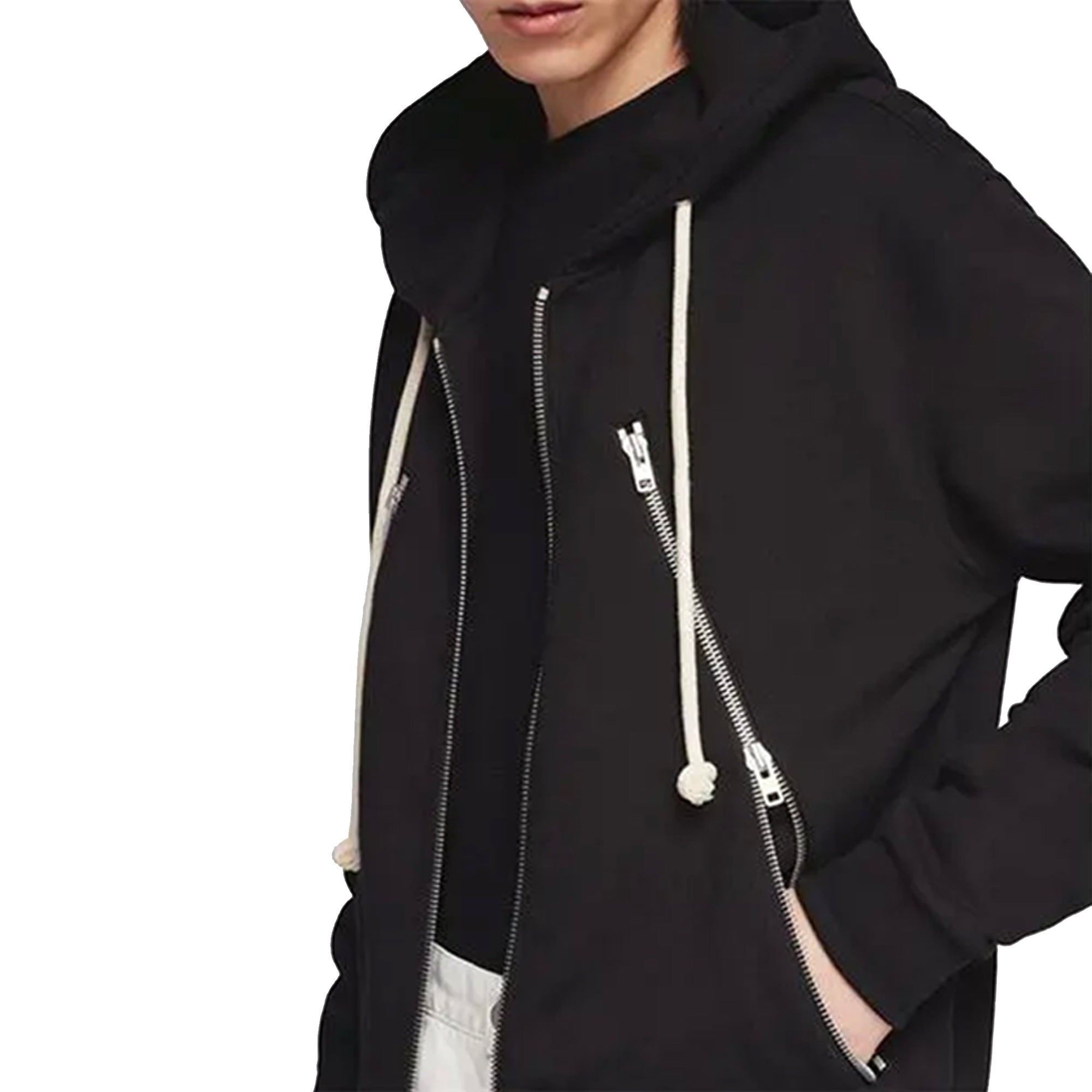 Triple Zip Hoodie - Black