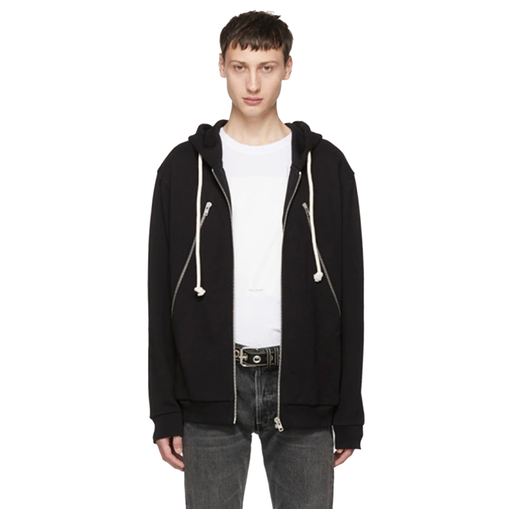 Triple Zip Hoodie - Black